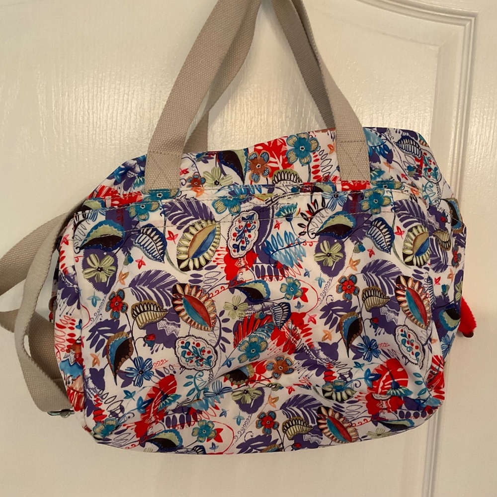Kipling Floral Shoulder Multi Colored Large Bag Zoe Monkey - Picture 6 of 13